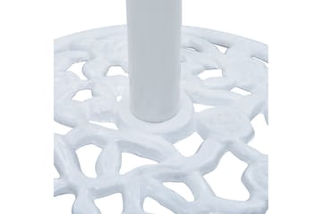 Parasollfot hvit 12 kg 48 cm støpejern - Hagemøbler - Solbeskyttelse - Parasoller - Parasollfot