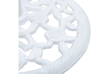 Parasollfot hvit 12 kg 48 cm støpejern - Hagemøbler - Solbeskyttelse - Parasoller - Parasollfot