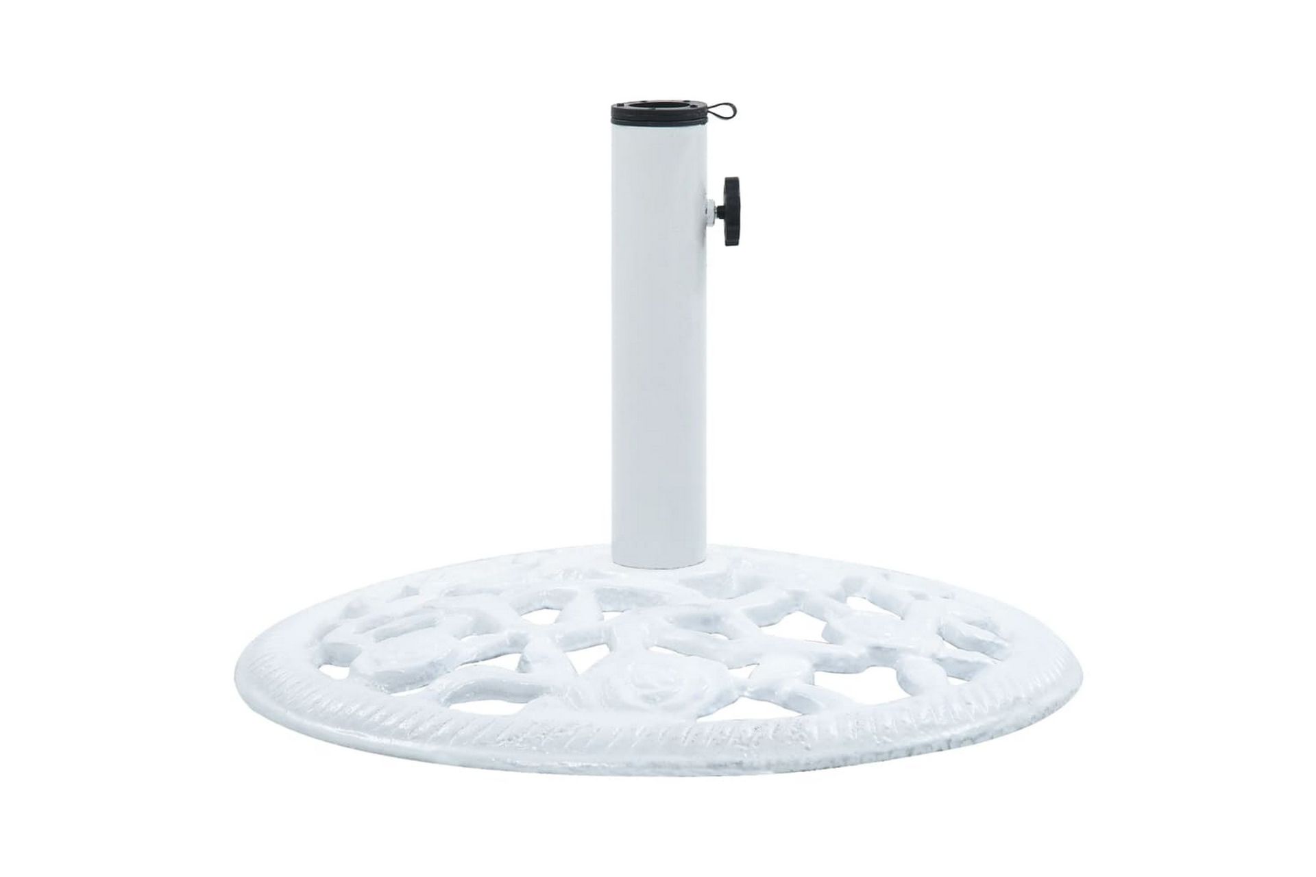 Parasollfot hvit 12 kg 48 cm støpejern - Hagemøbler - Solbeskyttelse - Parasoller - Parasollfot