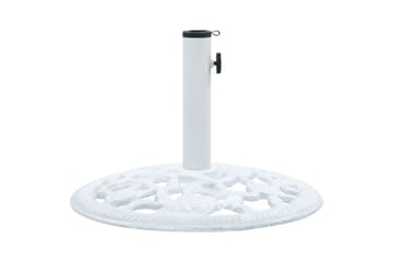 Parasollfot hvit 12 kg 48 cm støpejern - Hagemøbler - Solbeskyttelse - Parasoller - Parasollfot
