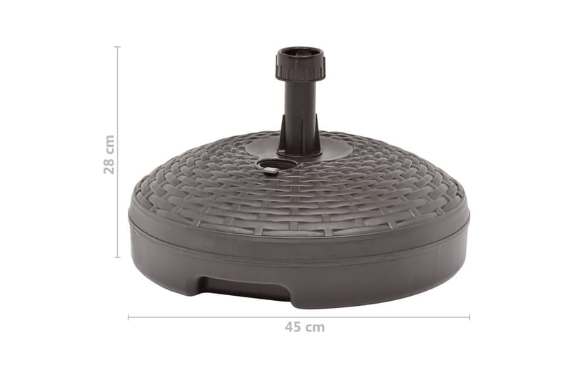 Parasollfot sand/vann 20 L brun plast - Hagemøbler - Solbeskyttelse - Parasoller - Parasollfot