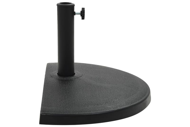 Parasollfot polyresin halvrund 15 kg svart - Hagemøbler - Solbeskyttelse - Parasoller - Parasollfot