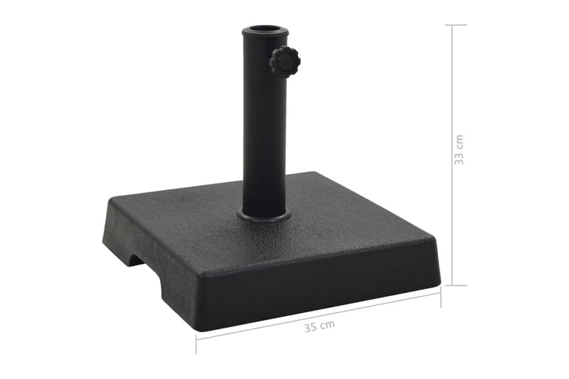 Parasollfot polyresin firkantet 8 kg svart - Hagemøbler - Solbeskyttelse - Parasoller - Parasollfot