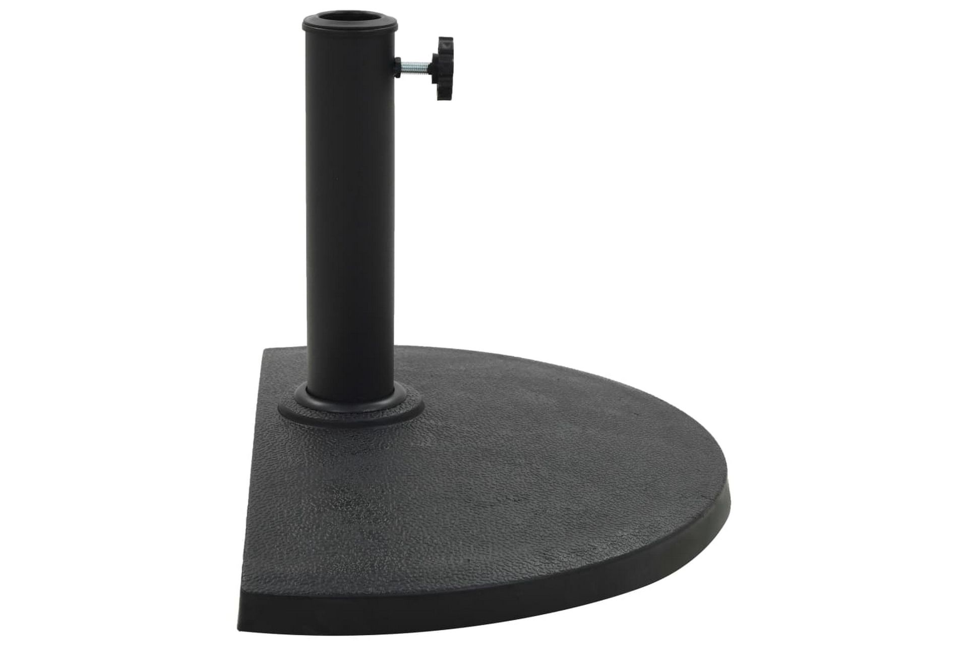 Parasollfot polyresin halvrund 9 kg svart - Hagemøbler - Solbeskyttelse - Parasoller - Parasollfot