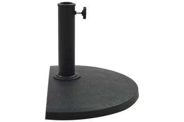 Parasollfot polyresin halvrund 9 kg svart - Hagemøbler - Solbeskyttelse - Parasoller - Parasollfot