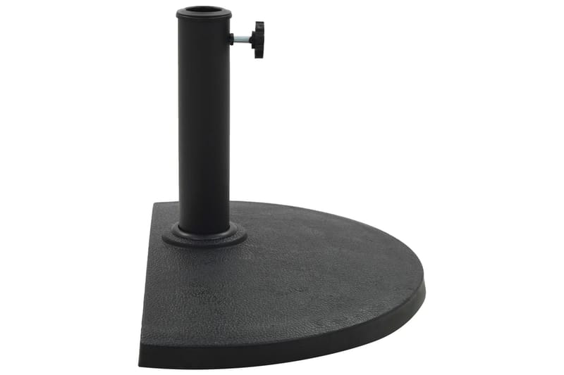 Parasollfot polyresin halvrund 9 kg svart - Hagemøbler - Solbeskyttelse - Parasoller - Parasollfot