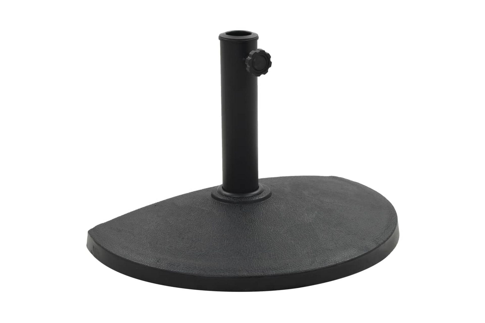 Parasollfot polyresin halvrund 9 kg svart - Hagemøbler - Solbeskyttelse - Parasoller - Parasollfot
