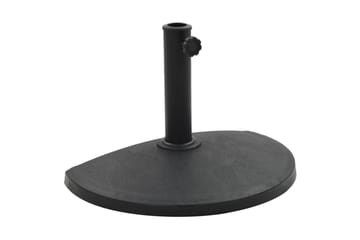Parasollfot polyresin halvrund 9 kg svart - Hagemøbler - Solbeskyttelse - Parasoller - Parasollfot