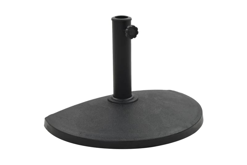 Parasollfot polyresin halvrund 9 kg svart - Hagemøbler - Solbeskyttelse - Parasoller - Parasollfot