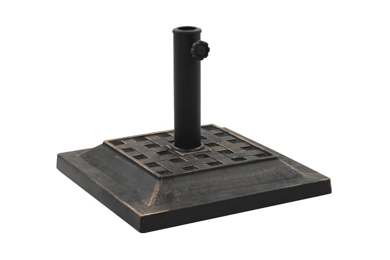 Parasollfot polyresin firkantet 12 kg bronse - Hagemøbler - Solbeskyttelse - Parasoller - Parasollfot