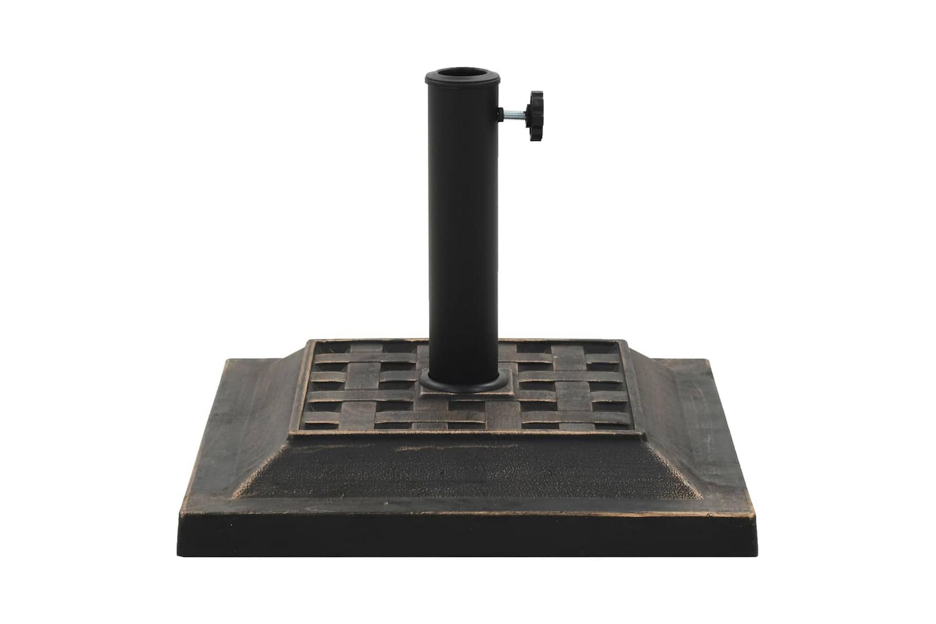 Parasollfot polyresin firkantet 12 kg bronse - Hagemøbler - Solbeskyttelse - Parasoller - Parasollfot