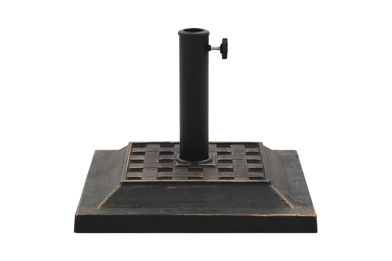 Parasollfot polyresin firkantet 12 kg bronse - Hagemøbler - Solbeskyttelse - Parasoller - Parasollfot