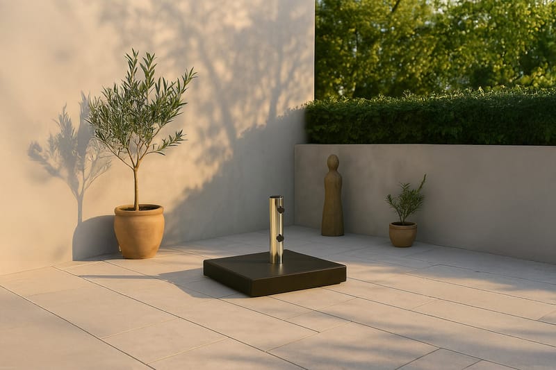 Stathera Parasollsten - Svart - Hagemøbler - Solbeskyttelse - Parasoller - Parasollfot