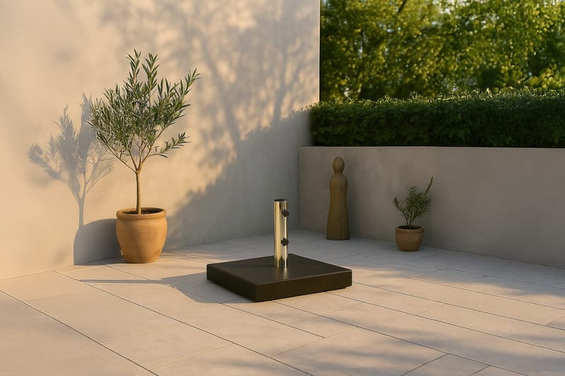 Stathera Parasollsten - Svart - Hagemøbler - Solbeskyttelse - Parasoller - Parasollfot