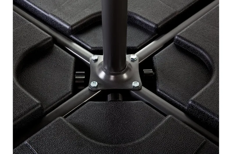 Sunny Parasollfotvekt 52 cm 4 Deler - Svart - Hagemøbler - Solbeskyttelse - Parasoller - Parasollfot