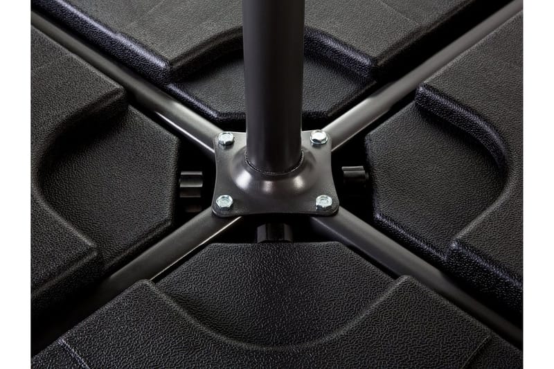 Sunny Parasollfotvekt 52 cm 4 Deler - Svart - Hagemøbler - Solbeskyttelse - Parasoller - Parasollfot