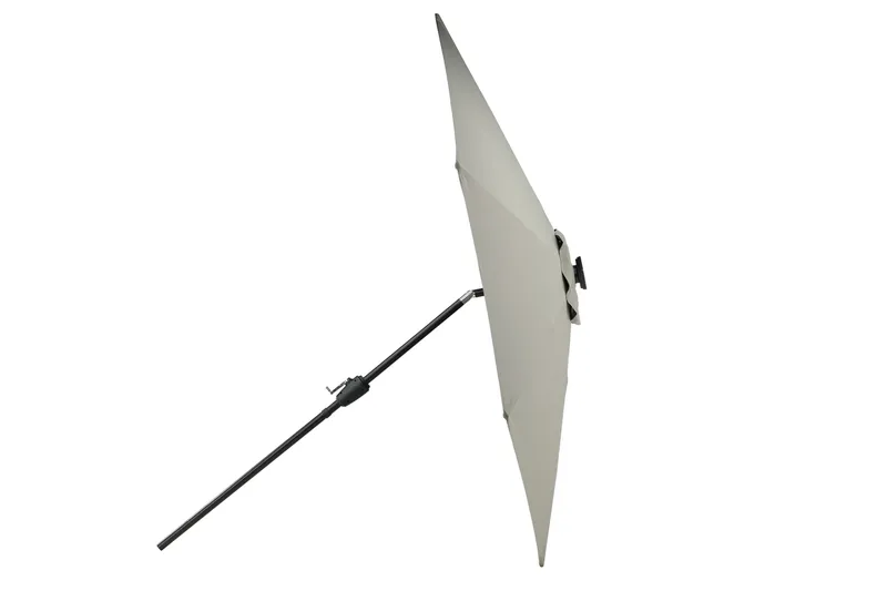 Sabal Parasoll 270 cm med LED - Grå - Hagemøbler - Solbeskyttelse - Parasoller