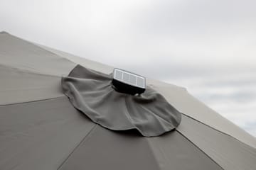 Sabal Parasoll 270 cm med LED - Grå - Hagemøbler - Solbeskyttelse - Parasoller