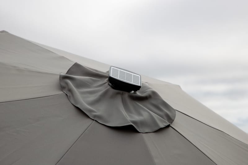 Sabal Parasoll 270 cm med LED - Grå - Hagemøbler - Solbeskyttelse - Parasoller
