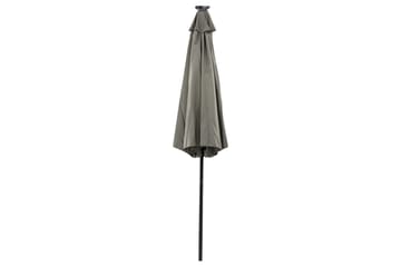 Sabal Parasoll 270 cm med LED - Grå - Hagemøbler - Solbeskyttelse - Parasoller