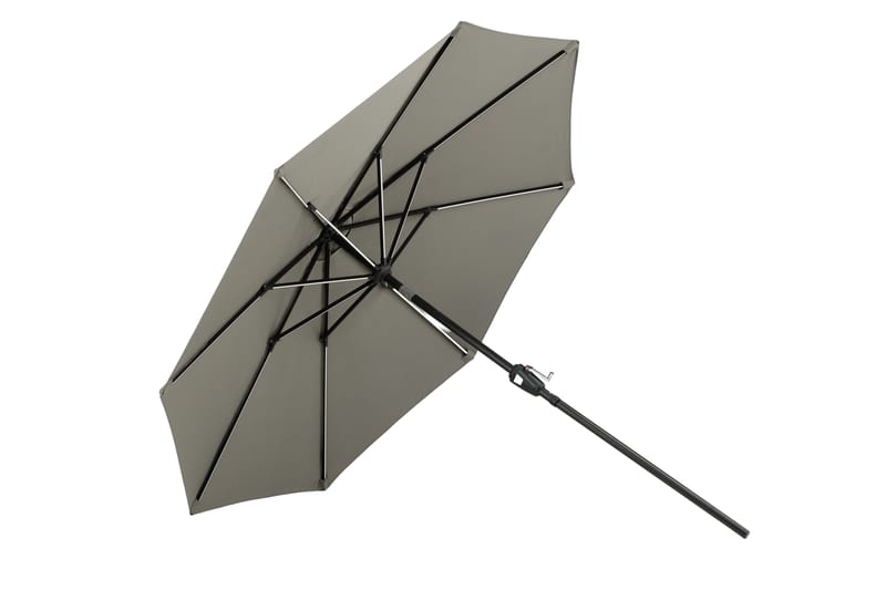 Sabal Parasoll 270 cm med LED - Grå - Hagemøbler - Solbeskyttelse - Parasoller