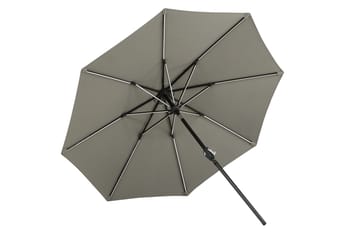 Sabal Parasoll 270 cm med LED - Grå - Hagemøbler - Solbeskyttelse - Parasoller