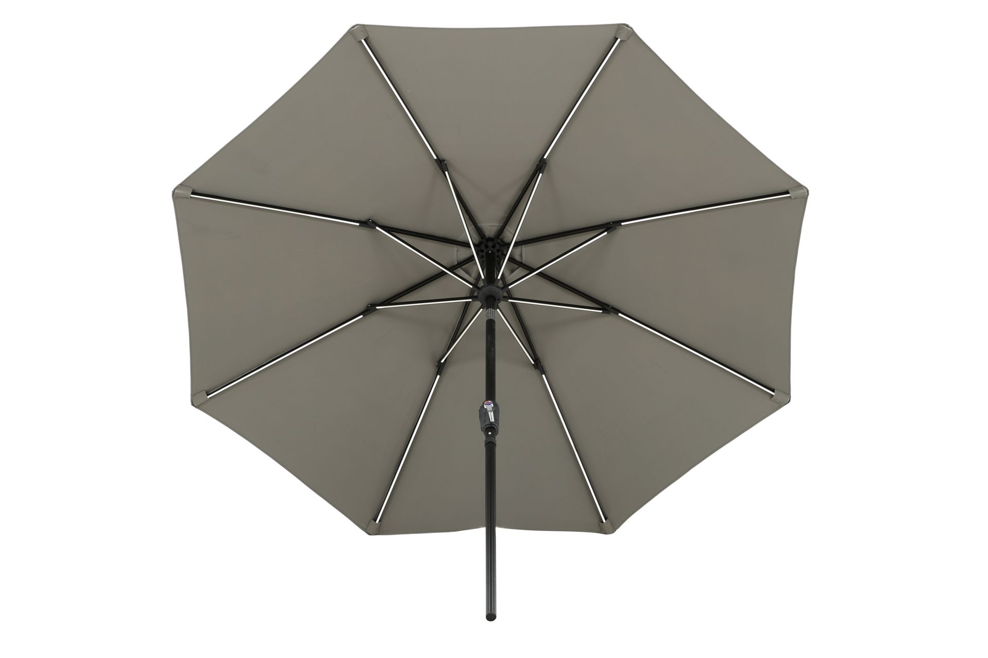 Sabal Parasoll 270 cm med LED - Grå - Hagemøbler - Solbeskyttelse - Parasoller