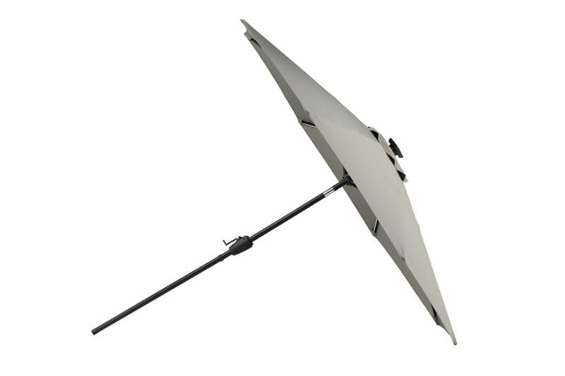 Sabal Parasoll 270 cm med LED - Grå - Hagemøbler - Solbeskyttelse - Parasoller