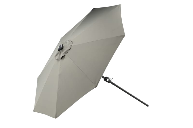 Sabal Parasoll 270 cm med LED - Grå - Hagemøbler - Solbeskyttelse - Parasoller