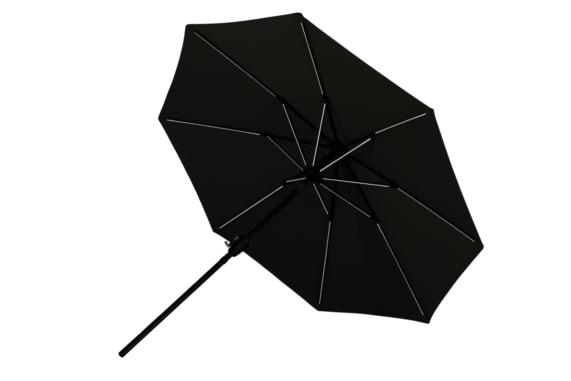Sabal Parasoll 270 cm med LED - Grå - Hagemøbler - Solbeskyttelse - Parasoller