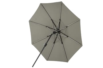 Sabal Parasoll 270 cm med LED - Grå - Hagemøbler - Solbeskyttelse - Parasoller
