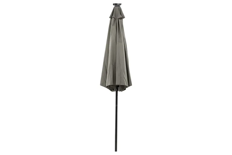 Sabal Parasoll 270 cm med LED - Grå - Hagemøbler - Solbeskyttelse - Parasoller
