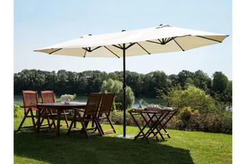 Sibilla Parasoll 247 cm - Beige - Hagemøbler - Solbeskyttelse - Parasoller - Balkongparasoll