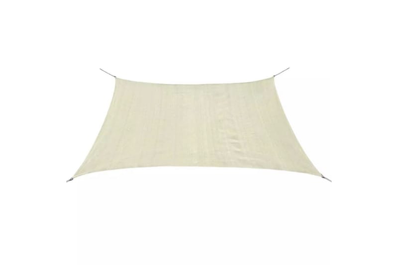 Solseil HDPE Kvadrat 3,6x3,6 m Kremhvit - Hagemøbler - Solbeskyttelse - Parasoller