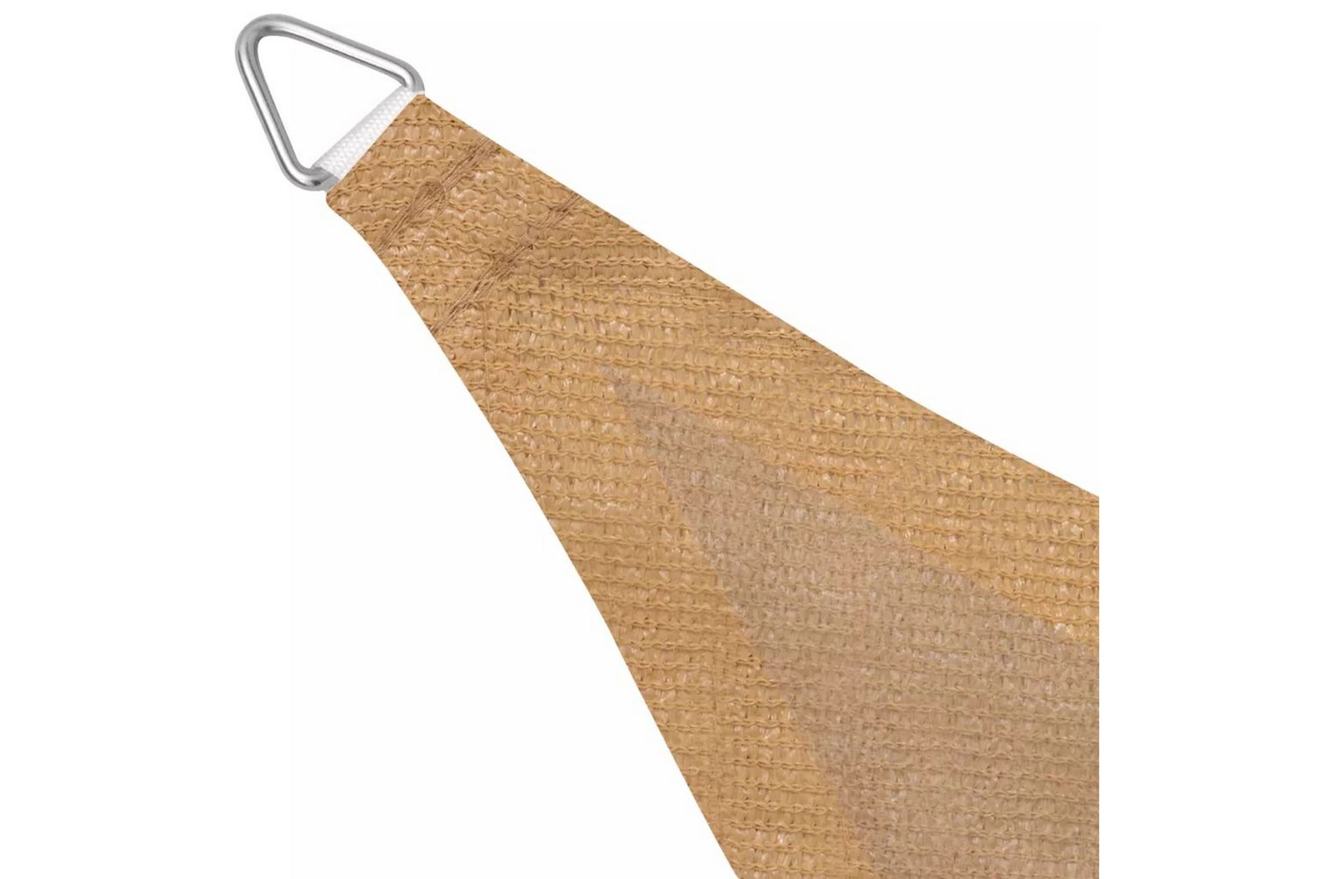Solseil Seil HDPE Trekant 3,6x3,6x3,6 m Beige - Hagemøbler - Solbeskyttelse - Parasoller