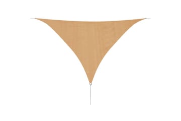 Solseil Seil HDPE Trekant 3,6x3,6x3,6 m Beige - Hagemøbler - Solbeskyttelse - Parasoller
