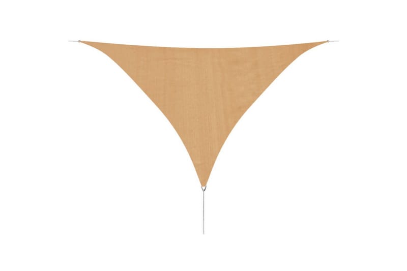 Solseil Seil HDPE Trekant 3,6x3,6x3,6 m Beige - Hagemøbler - Solbeskyttelse - Parasoller