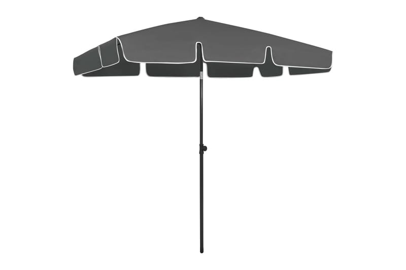 Strandparasoll antrasitt 200x125 cm - Antrasittgrå - Hagemøbler - Solbeskyttelse - Parasoller