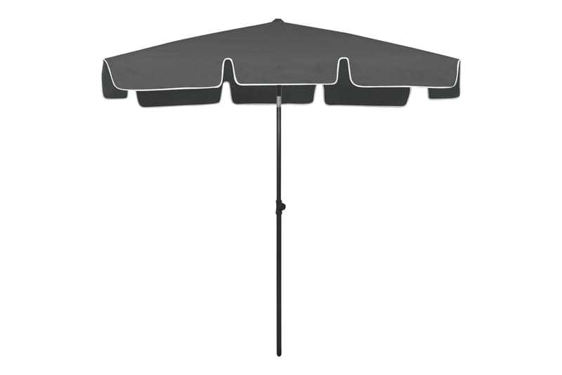 Strandparasoll antrasitt 200x125 cm - Antrasittgrå - Hagemøbler - Solbeskyttelse - Parasoller