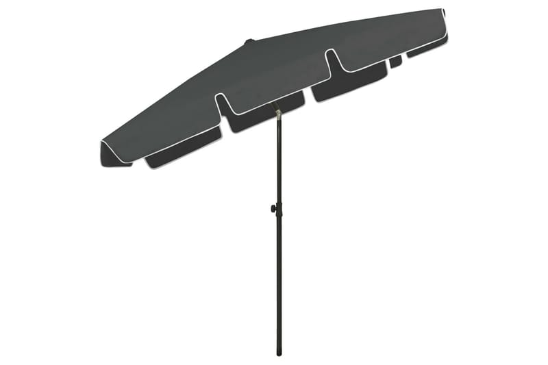 Strandparasoll antrasitt 200x125 cm - Antrasittgrå - Hagemøbler - Solbeskyttelse - Parasoller