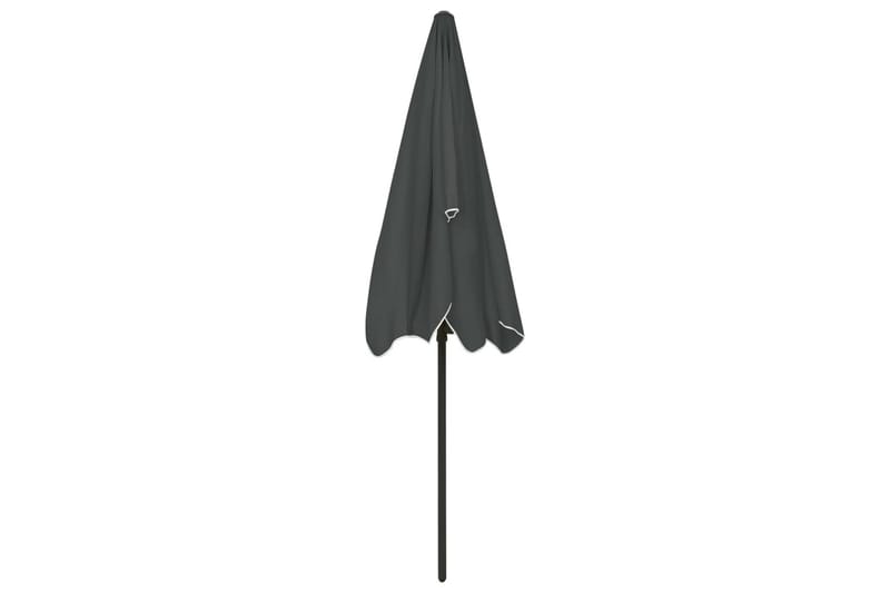 Strandparasoll antrasitt 200x125 cm - Antrasittgrå - Hagemøbler - Solbeskyttelse - Parasoller