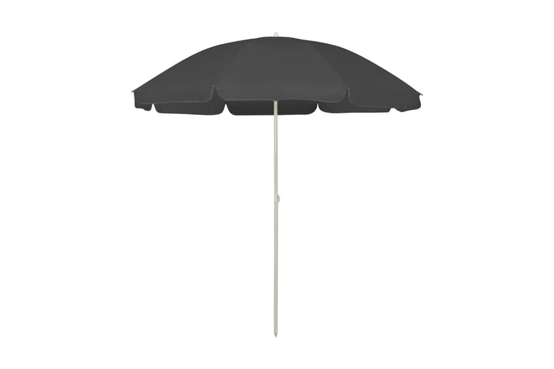Strandparasoll antrasitt 240 cm - Antrasittgrå - Hagemøbler - Solbeskyttelse - Parasoller