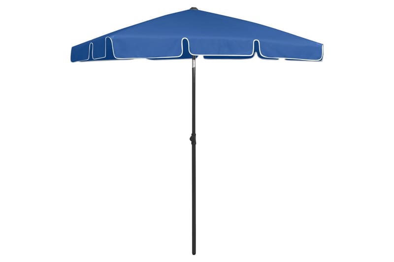 Strandparasoll asurblå 180x120 cm - Blå - Hagemøbler - Solbeskyttelse - Parasoller
