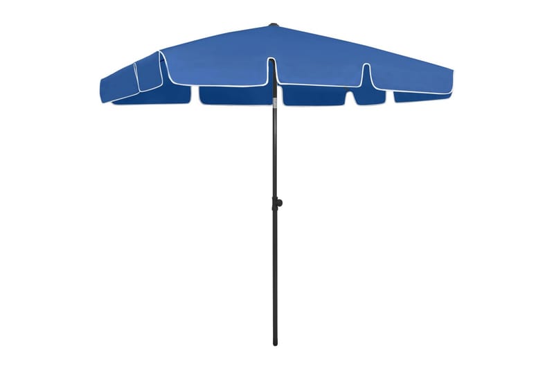 Strandparasoll asurblå 200x125 cm - Blå - Hagemøbler - Solbeskyttelse - Parasoller