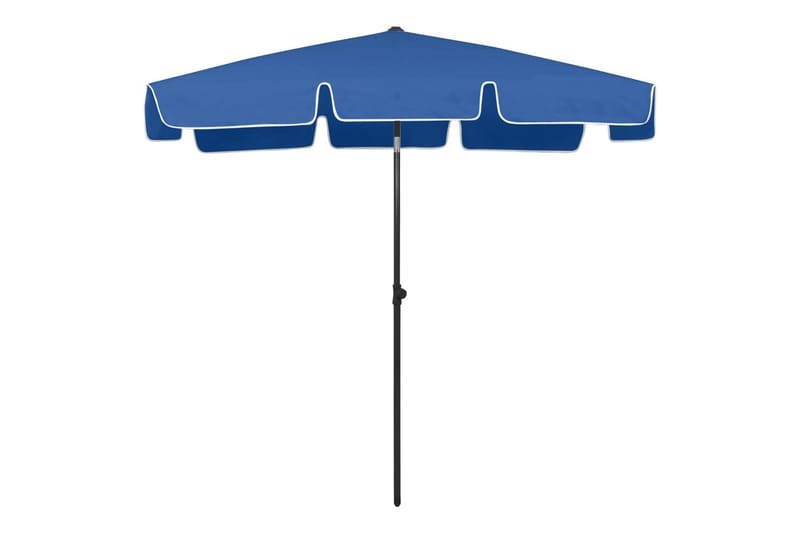 Strandparasoll asurblå 200x125 cm - Blå - Hagemøbler - Solbeskyttelse - Parasoller