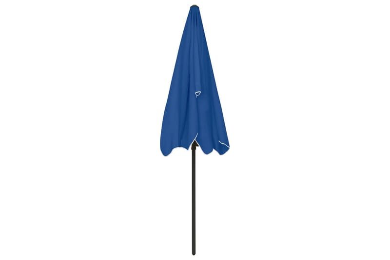 Strandparasoll asurblå 200x125 cm - Blå - Hagemøbler - Solbeskyttelse - Parasoller