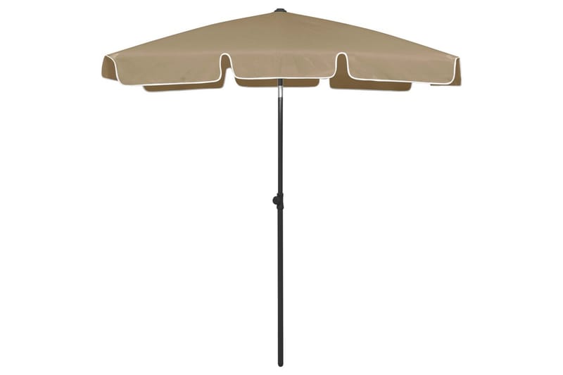 Strandparasoll gråbrun 180x120 cm - Taupe - Hagemøbler - Solbeskyttelse - Parasoller