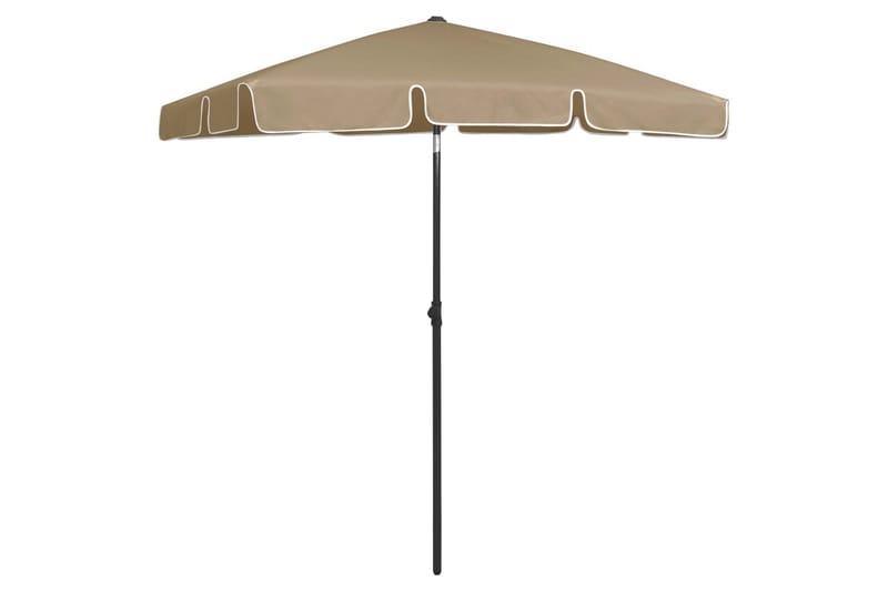 Strandparasoll gråbrun 180x120 cm - Taupe - Hagemøbler - Solbeskyttelse - Parasoller