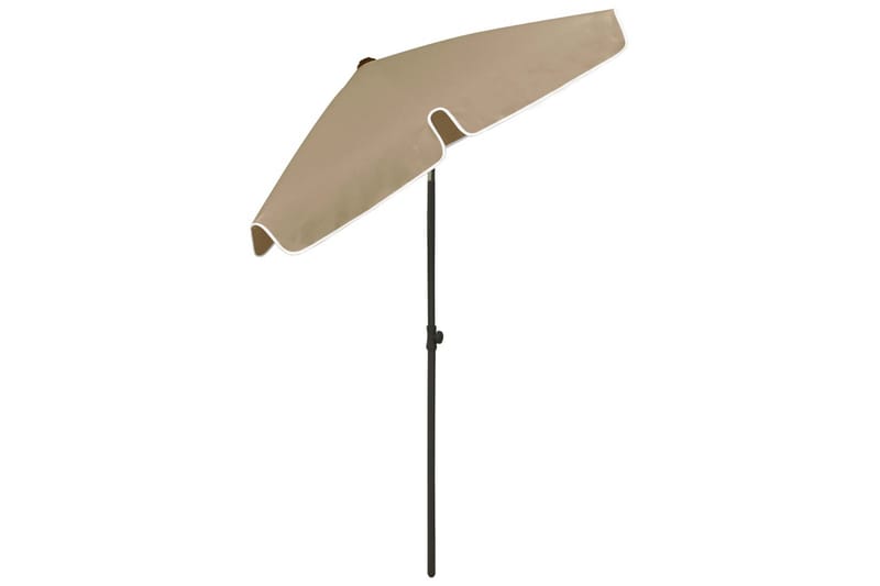 Strandparasoll gråbrun 180x120 cm - Taupe - Hagemøbler - Solbeskyttelse - Parasoller