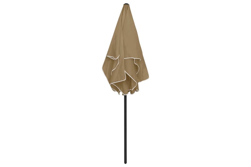 Strandparasoll gråbrun 180x120 cm - Taupe - Hagemøbler - Solbeskyttelse - Parasoller